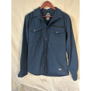 Superdry‎ Field Rookie Shirt Men's Large Navy Military Cotton Utility shirt